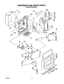 09 - Dispenser And Front parts for Kitchenaid Refrigerator KSSS48DBX00 from AppliancePartsPros.com