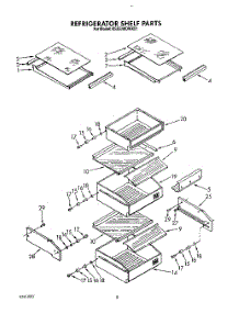 07 - Refrigerator Shelf parts for Kitchenaid Refrigerator KSSS48DWX01 from AppliancePartsPros.com
