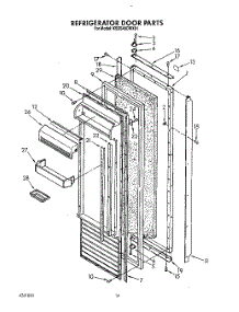 09 - Refrigerator Door parts for Kitchenaid Refrigerator KSSS48DWX01 from AppliancePartsPros.com