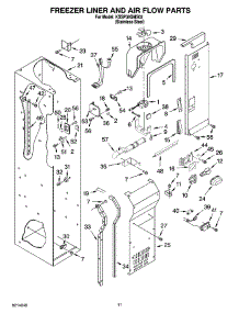 08 - Freezer Liner And Air Flow Parts parts for Kitchenaid Refrigerator KSSP36QMS02 from AppliancePartsPros.com