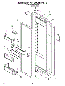 10 - Refrigerator Door Parts parts for Kitchenaid Refrigerator KSSP36QMS02 from AppliancePartsPros.com
