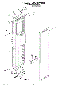 11 - Freezer Door Parts parts for Kitchenaid Refrigerator KSSP36QMS02 from AppliancePartsPros.com