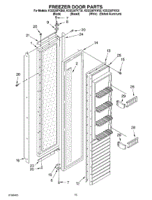 10 - Freezer Door Parts parts for Kitchenaid Refrigerator KSSS36FKW02 from AppliancePartsPros.com