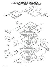 07 - Refrigerator Shelf parts for Kitchenaid Refrigerator KSSS42QKB00 from AppliancePartsPros.com