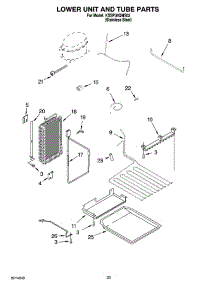 14 - Lower Unit And Tube Parts parts for Kitchenaid Refrigerator KSSP36QMS02 from AppliancePartsPros.com