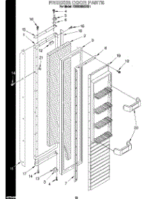 10 - Freezer Door parts for Kitchenaid Refrigerator KSSS36MBX01 from AppliancePartsPros.com