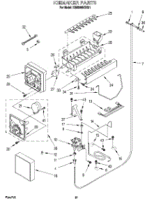 14 - Icemaker, Literature parts for Kitchenaid Refrigerator KSSS36MBX01 from AppliancePartsPros.com
