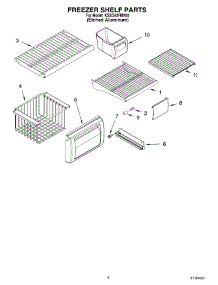 03 - Freezer Shelf Parts parts for Kitchenaid Refrigerator KSSO42FMX00 from AppliancePartsPros.com
