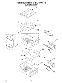 07 - Refrigerator Shelf Parts parts for Kitchenaid Refrigerator KSSO42FMX00 from AppliancePartsPros.com