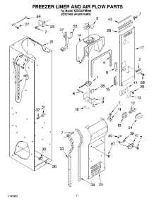 08 - Freezer Liner And Air Flow Parts parts for Kitchenaid Refrigerator KSSO42FMX00 from AppliancePartsPros.com