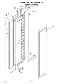 10 - Freezer Door Parts parts for Kitchenaid Refrigerator KSSO42FMX00 from AppliancePartsPros.com