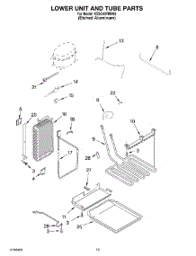 12 - Lower Unit And Tube Parts parts for Kitchenaid Refrigerator KSSO42FMX00 from AppliancePartsPros.com