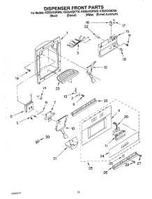 12 - Dispenser Front parts for Kitchenaid Refrigerator KSSS42QKB00 from AppliancePartsPros.com
