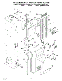 08 - Freezer Liner And Air Flow parts for Kitchenaid Refrigerator KSSS36FKB01 from AppliancePartsPros.com