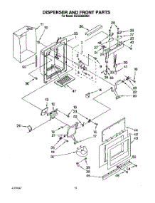 10 - Dispenser And Front parts for Kitchenaid Refrigerator KSSS36DBX01 from AppliancePartsPros.com