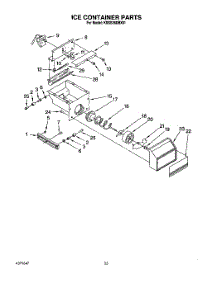 15 - Ice Container parts for Kitchenaid Refrigerator KSSS36DBX01 from AppliancePartsPros.com