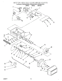10 - Motor And Ice Container parts for Kitchenaid Refrigerator KSSS48QHW00 from AppliancePartsPros.com