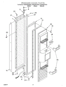 12 - Freezer Door parts for Kitchenaid Refrigerator KSSS48QHW00 from AppliancePartsPros.com
