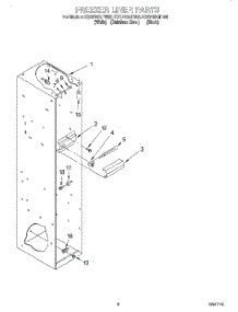 03 - Freezer Liner parts for Kitchenaid Refrigerator KSSP36QFB05 from AppliancePartsPros.com