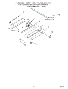 06 - Freezer Control Panel parts for Kitchenaid Refrigerator KSSP36QFB05 from AppliancePartsPros.com