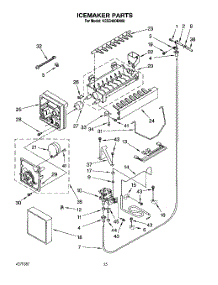 17 - Icemaker, Literature parts for Kitchenaid Refrigerator KSSS42DBX00 from AppliancePartsPros.com