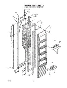 11 - Freezer Door parts for Kitchenaid Refrigerator KSSS36MAX01 from AppliancePartsPros.com