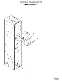 03 - Freezer Liner parts for Kitchenaid Refrigerator KSSS36MDX00 from AppliancePartsPros.com