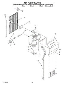 10 - Air Flow Parts parts for Kitchenaid Refrigerator KSBS25FKWH02 from AppliancePartsPros.com