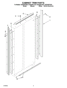 02 - Cabinet Trim Parts parts for Kitchenaid Refrigerator KSSS48FKT02 from AppliancePartsPros.com