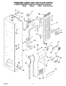08 - Freezer Liner And Air Flow Parts parts for Kitchenaid Refrigerator KSSS48FKT02 from AppliancePartsPros.com