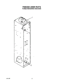 06 - Freezer Liner parts for Kitchenaid Refrigerator KSSS42DAW00 from AppliancePartsPros.com