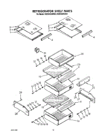 10 - Refrigerator Shelf parts for Kitchenaid Refrigerator KSSS42DAW00 from AppliancePartsPros.com