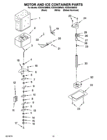 09 - Motor And Ice Container Parts parts for Kitchenaid Refrigerator KSSS42QMX02 from AppliancePartsPros.com