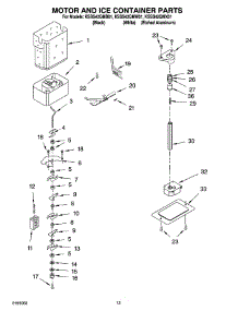 09 - Motor And Ice Container Parts parts for Kitchenaid Refrigerator KSSS42QMX01 from AppliancePartsPros.com