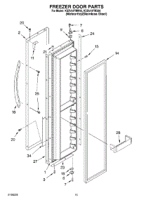 10 - Freezer Door Parts parts for Kitchenaid Refrigerator KSSV42FMS00 from AppliancePartsPros.com