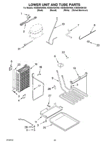 14 - Lower Unit And Tube Parts parts for Kitchenaid Refrigerator KSSS42QKX02 from AppliancePartsPros.com