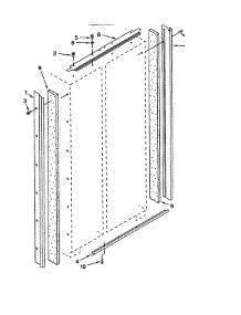Cabinet parts for Kitchenaid Refrigerator KSSP36QGT00 from AppliancePartsPros.com