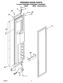 11 - Freezer Door Parts parts for Kitchenaid Refrigerator KSSS42QMW01 from AppliancePartsPros.com