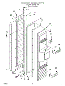 12 - Freezer Door parts for Kitchenaid Refrigerator KSSS36QJX00 from AppliancePartsPros.com
