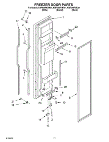 07 - Freezer Door parts for Kitchenaid Refrigerator KSFS25FKBL01 from AppliancePartsPros.com