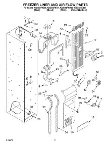 08 - Freezer Liner And Air Flow parts for Kitchenaid Refrigerator KSSS42FKT01 from AppliancePartsPros.com