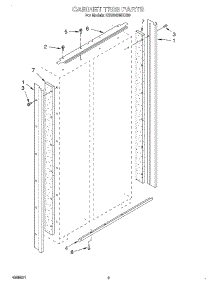 02 - Cabinet Trim parts for Kitchenaid Refrigerator KSSS42MHX00 from AppliancePartsPros.com