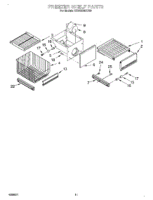08 - Freezer Shelf parts for Kitchenaid Refrigerator KSSS42MHX00 from AppliancePartsPros.com