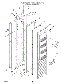 11 - Freezer Door parts for Kitchenaid Refrigerator KSSS42MHX00 from AppliancePartsPros.com