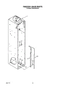 05 - Freezer Liner parts for Kitchenaid Refrigerator KSSS36DWX02 from AppliancePartsPros.com