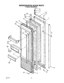 11 - Refrigerator Door parts for Kitchenaid Refrigerator KSSS36DWX02 from AppliancePartsPros.com