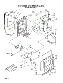 13 - Dispenser And Front parts for Kitchenaid Refrigerator KSSS36DWX02 from AppliancePartsPros.com