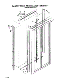 03 - Cabinet Trims And Breaker Trim parts for Kitchenaid Refrigerator KSSS48DWW00 from AppliancePartsPros.com