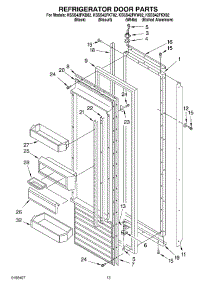 09 - Refrigerator Door Parts parts for Kitchenaid Refrigerator KSSS42FKT02 from AppliancePartsPros.com