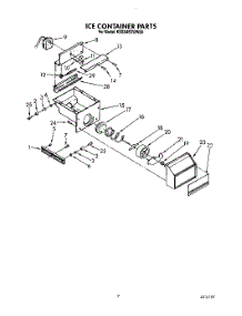 06 - Ice Container parts for Kitchenaid Refrigerator KSSS48DWW00 from AppliancePartsPros.com